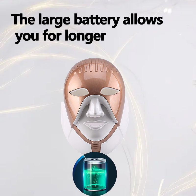 Drahtlose 7-Farben-LED-Lichttherapie-Beauty-Gesichtsmaske