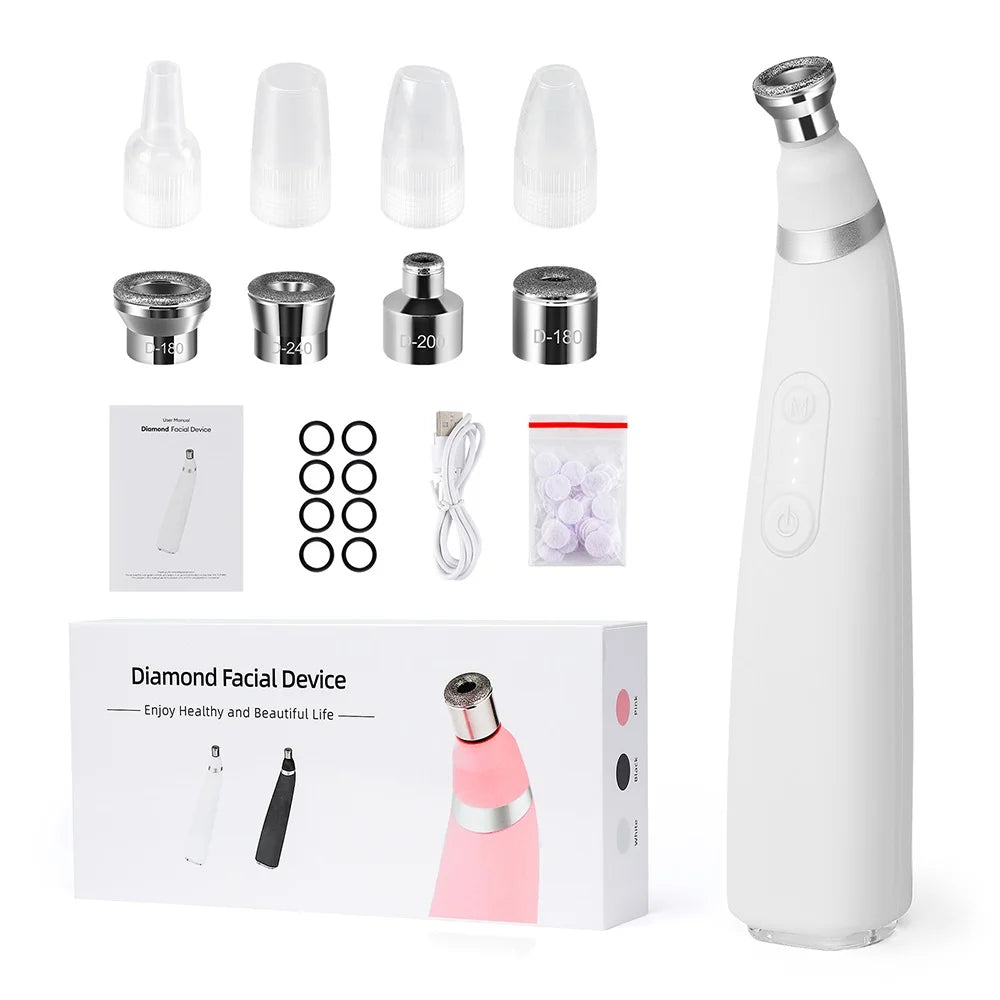 Diamond Peeler Portable Facial Peeling Beauty Meter for Pore Shrinkage Vacuum Blackhead Removal Anti-Aging