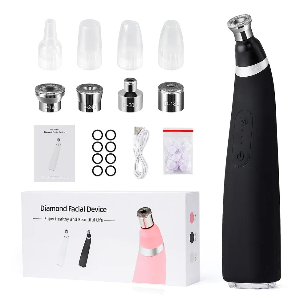 Diamond Peeler Portable Facial Peeling Beauty Meter for Pore Shrinkage Vacuum Blackhead Removal Anti-Aging