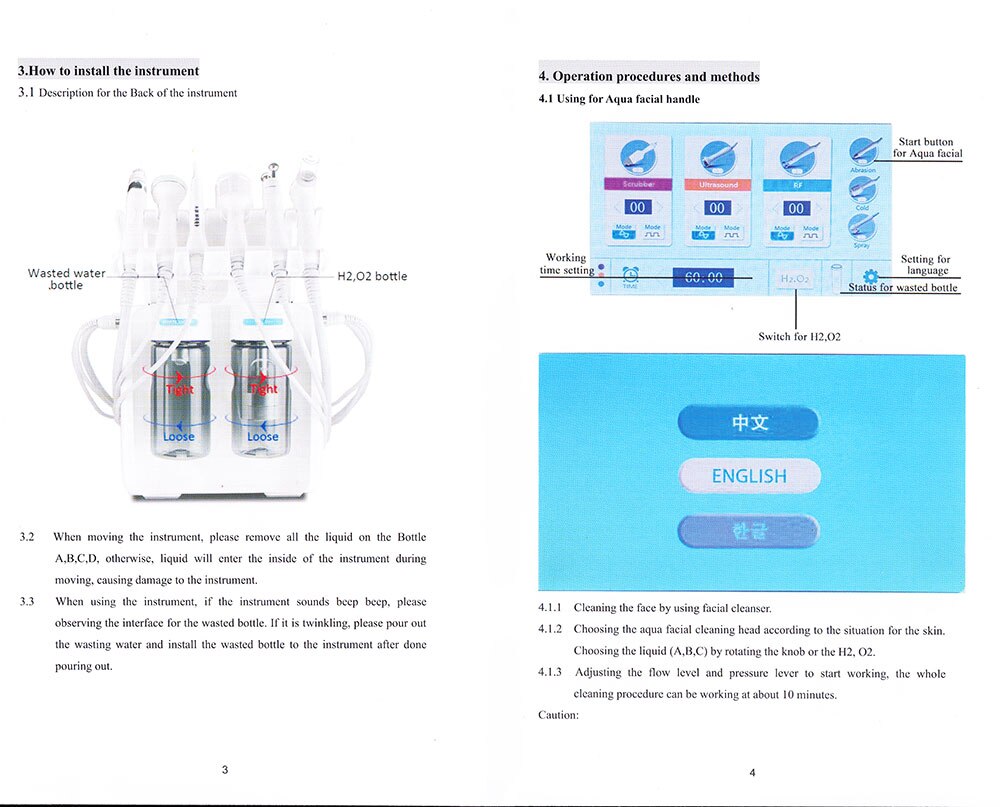 6 In 1 H2O2 Water Oxygen Jet Peel Hydra Beauty skin Cleansing Hydro Dermabrasion Hydra facial Machine Water Aqua Peeling